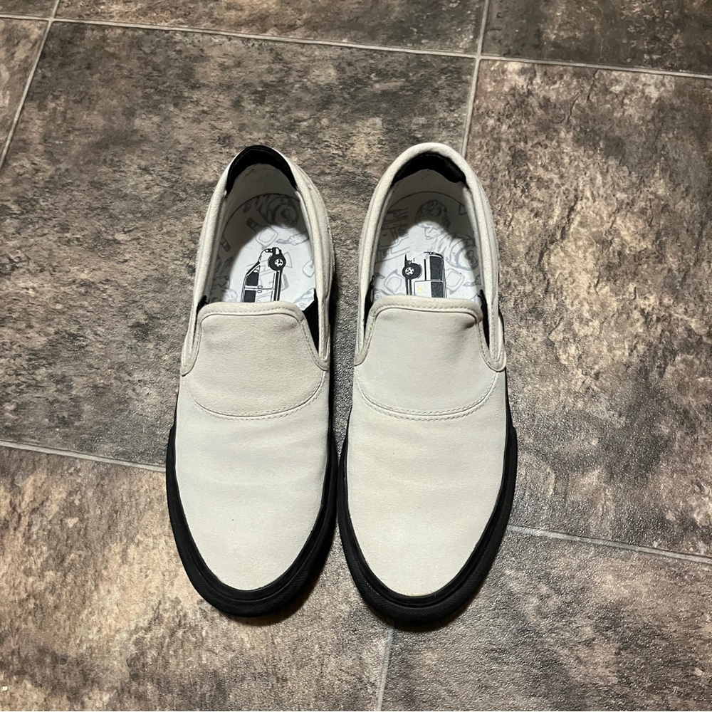 🏷️ SOLD Emerica Wino G6 Slip-On 7 US Skateboard Sneakers White Black